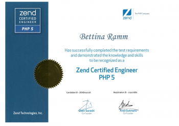 Zend Certified Engineer Bettina Ramm
